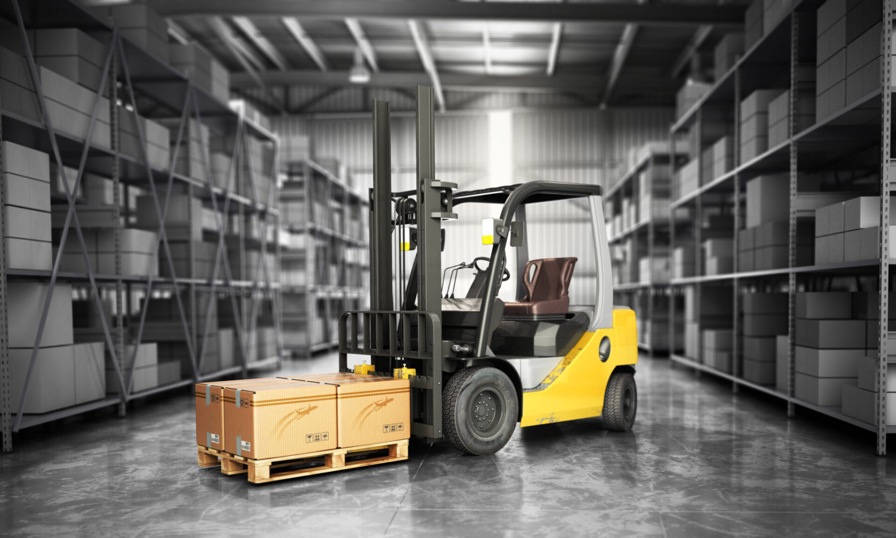 Concept,Of,Warehouse,The,Forklift,In,The,Big,Warehouse,Delivery