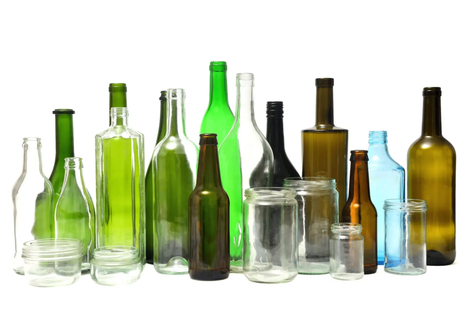 Recycling,Glass,On,White,Background